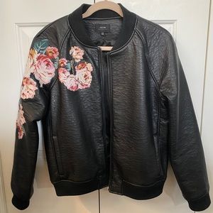 Joe’s Jeans | black faux leather bomber jacket